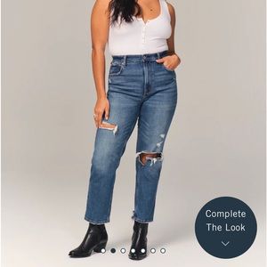 NWT Abercrombie Ultra High Rise Ankle Straight Jeans